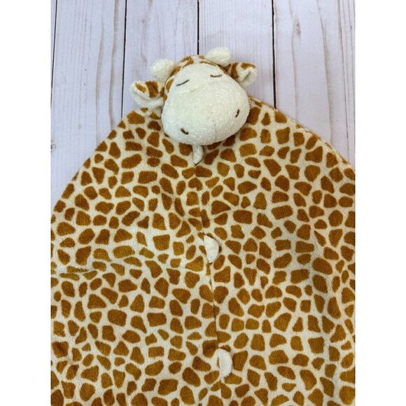 Angel Dear Infant Giraffe Security Blanket Knotted Lovey Plush Brown Tan Yellow - Picture 2 of 10